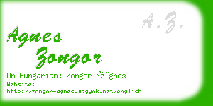 agnes zongor business card